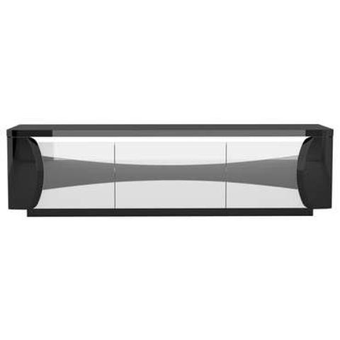 Banc tv 180 cm tiago coloris blanc / noir pas cher