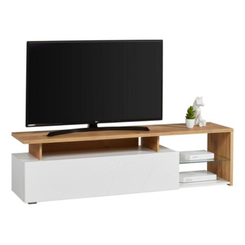 Meuble tv l.170 arctic chêne / blanc pas cher