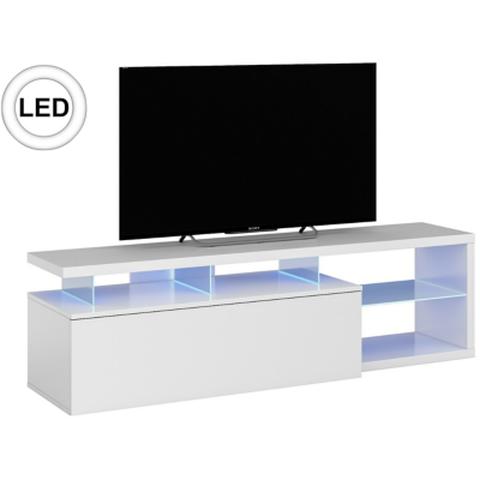 Meuble tv led lead blanc pas cher