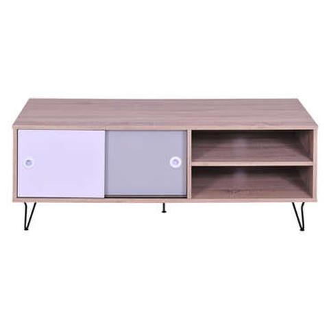Meuble tv noa coloris chêne , blanc et gris pas cher