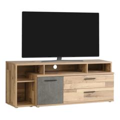 Meuble tv gaia imitation bois et béton pas cher