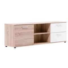 Meuble tv l.160 toledo décor chêne sonoma / blanc pas cher